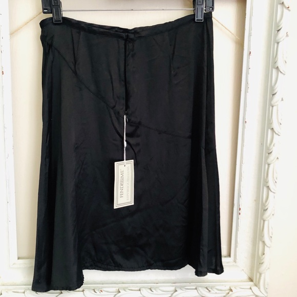 FENDISSIME BY FENDI SATIN BLACK SKIRT - Picture 3 of 8
